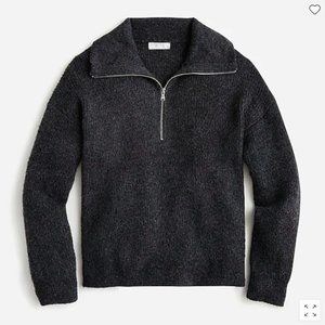 J.Crew Half-zip Stretch Sweater Alpaca blend Charcoal Gray Small